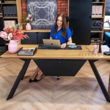 desk with under-top cover