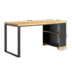 czarne biurko do nowoczesnego biura