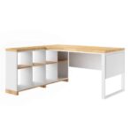 Corner desk 160 cm white with cover Modern Office