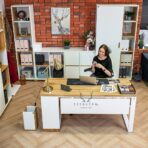 white desk
