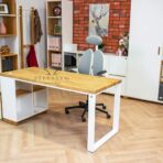desk wood metal
