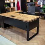 desk metal wood