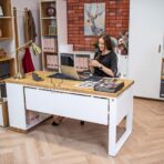 desk with cover