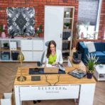 desk with under-top cover