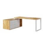 Office Plus desk 180cm white, without blends, left side
