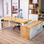 desk with capacious pedestal