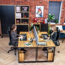 double office desk