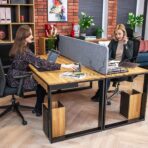 desks with a wall