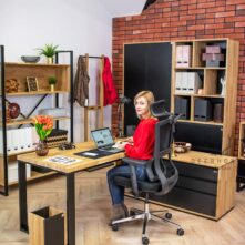 desk with space for medical documents