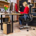 desk with space for medical equipment