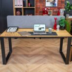 desk wood with metal