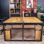 desk with partition