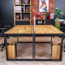 desk with partition