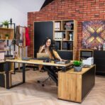 industrial corner desk