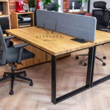 desk with partition