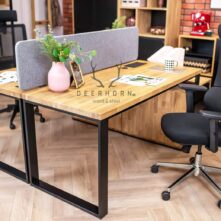desk with desk divider