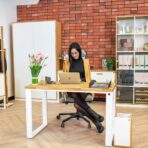 small solid wood desk