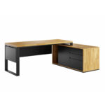 Corner desk with drawers modern loft with plate under the top, right 160x70