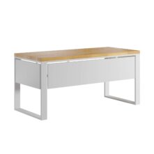 white desk with under-top covers
