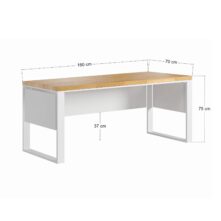 white desk with covers