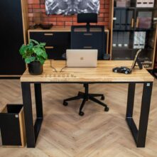 desk under the window