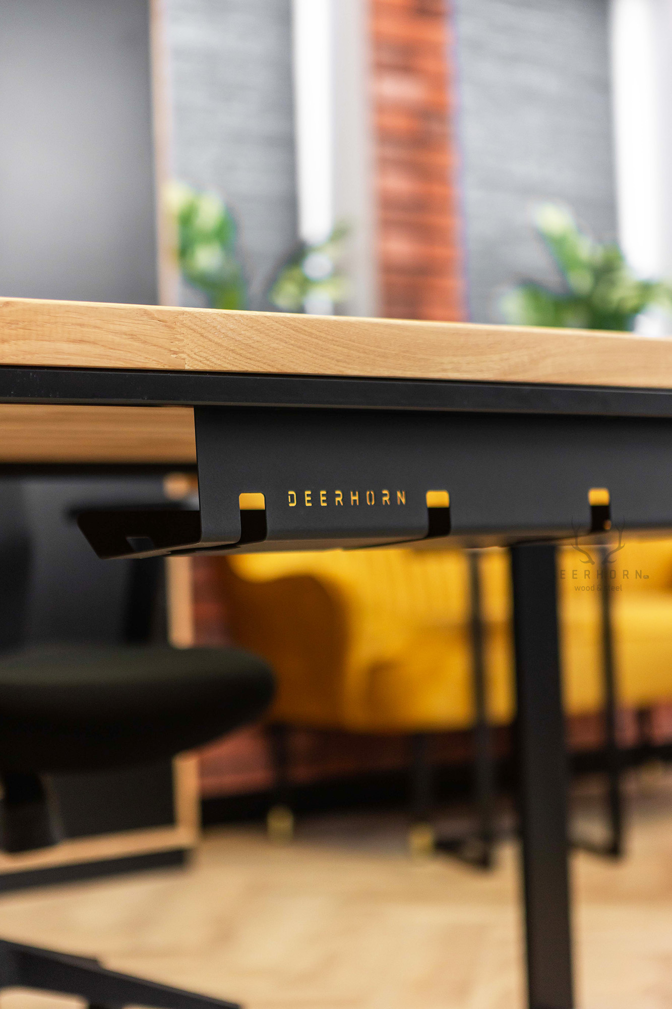 desk-with-deb desk loft desk in wood and metal and cable strip