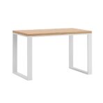 wood and metal desk