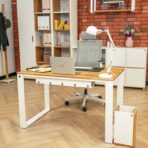 small wood metal desk