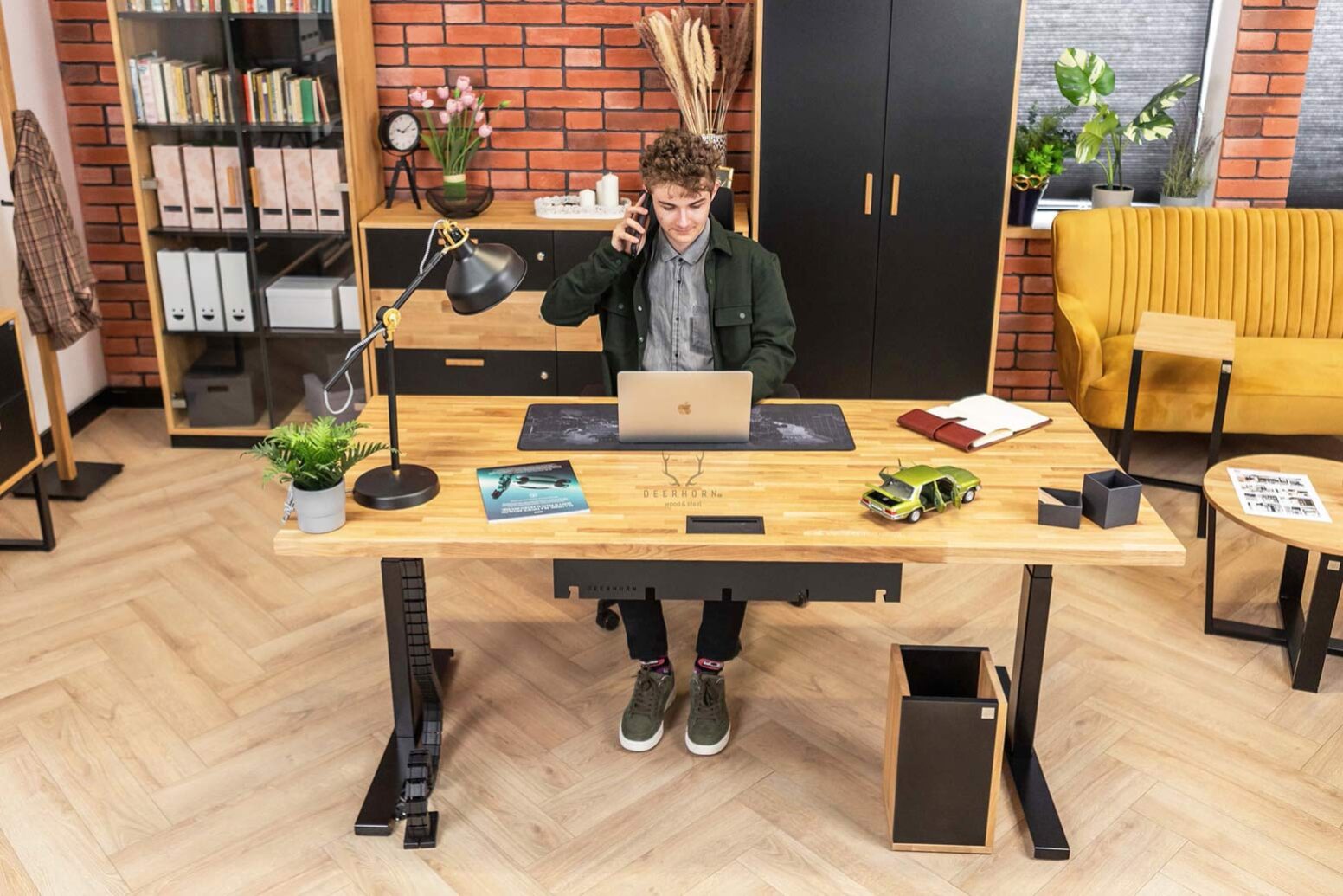 desk-with-memory-height-desk black desk among other furniture