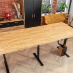 conference table on an electrically raised frame