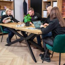 wood metal table