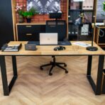 desk with oak top