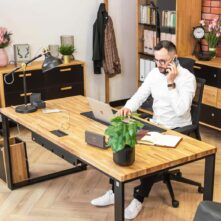 desk in the study, office