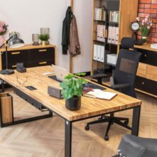 large desk with a practical top