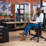 desk with pedestal and drawers