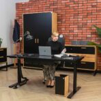 black desk for sitting work