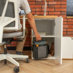 pedestal with a shelf for notebooks and documents