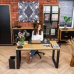 industrial style desk and office furniture black