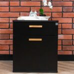 black loft style pedestal