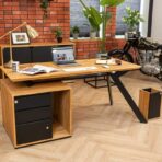 wood short desk