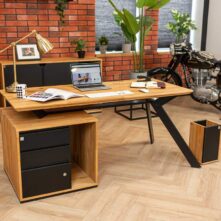 wood short desk