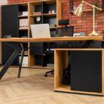 desk modern metal wood