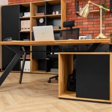 desk modern metal wood