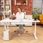 white desk for office work