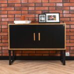black industrial style chest of drawers