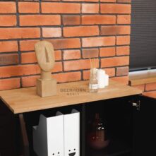 black wooden chest of drawers