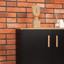 black loft industrial chest of drawers
