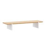 Monitor desk extension white with wood