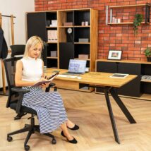 modern oak wood desk
