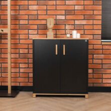 narrow office dresser black loft